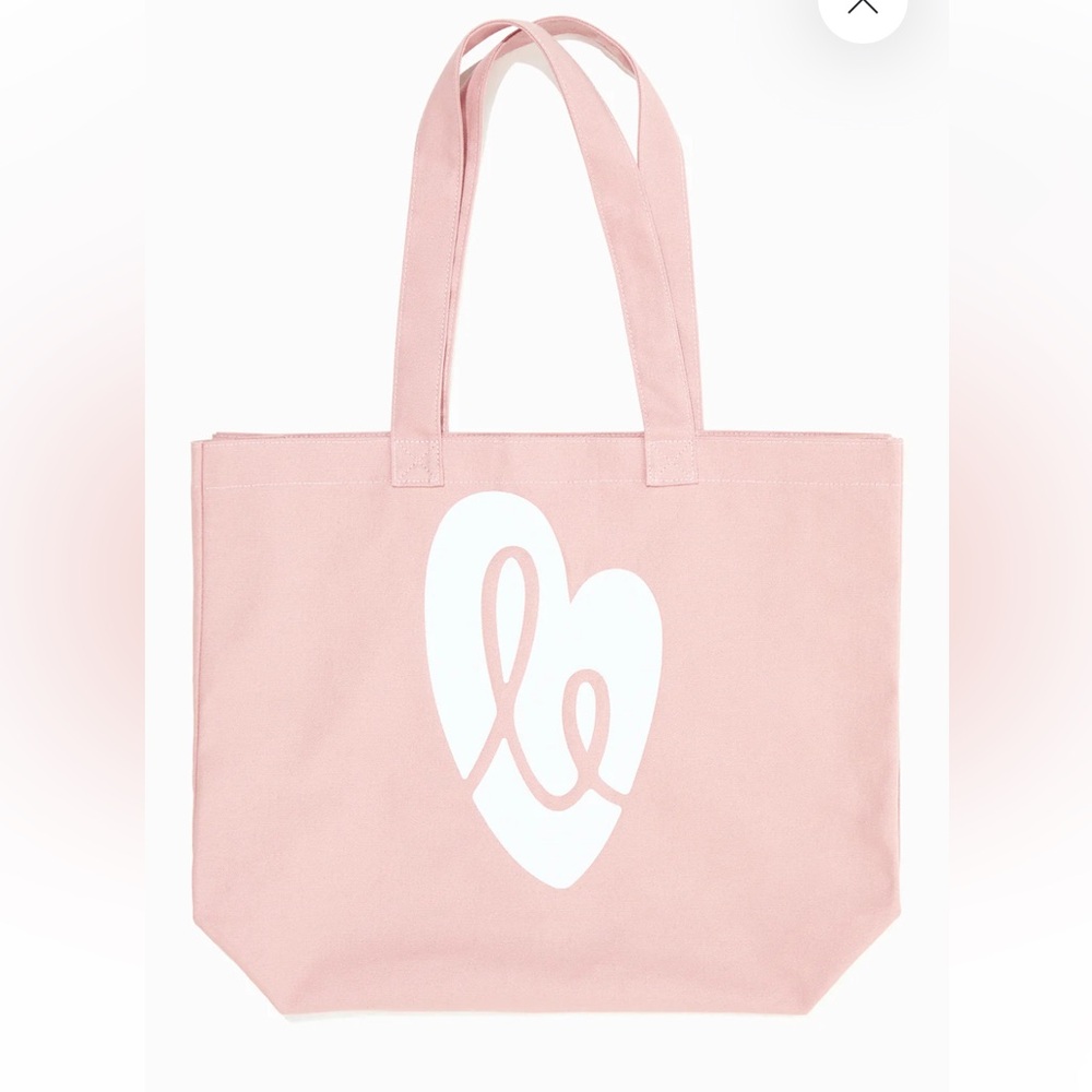 Ellie Activewear Pink Canvas Tote - 100% Cotton NWT